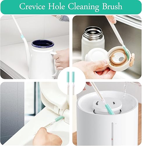 Miniatura 3 de Pequeños cepillos de limpieza para la limpieza del hogar, juego de herramientas de limpieza de grietas para pistas de ventana, humidificador de