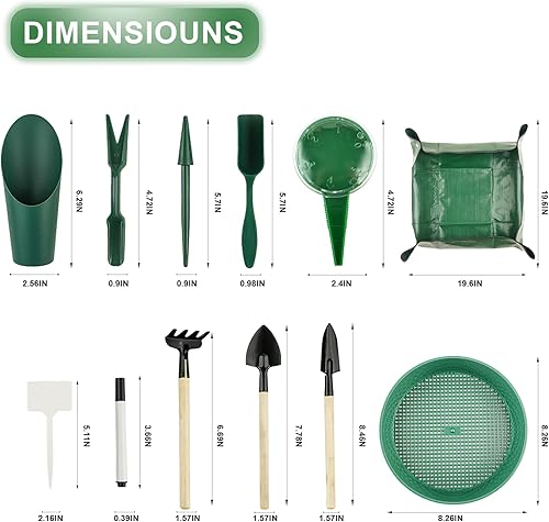 Miniatura 2 de 16 herramientas de jardín, mini juego de herramientas de trasplante de mano para suculentas, alfombrilla gruesa de trasplante de plantas de 19.6