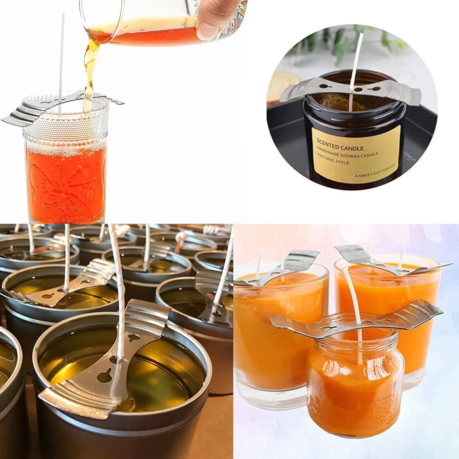 Outil De Centrage Mèche Pour Bougies - Magnétique, Stable, Compatible Avec La Plupart Des Pots - DIY Bougie Facile