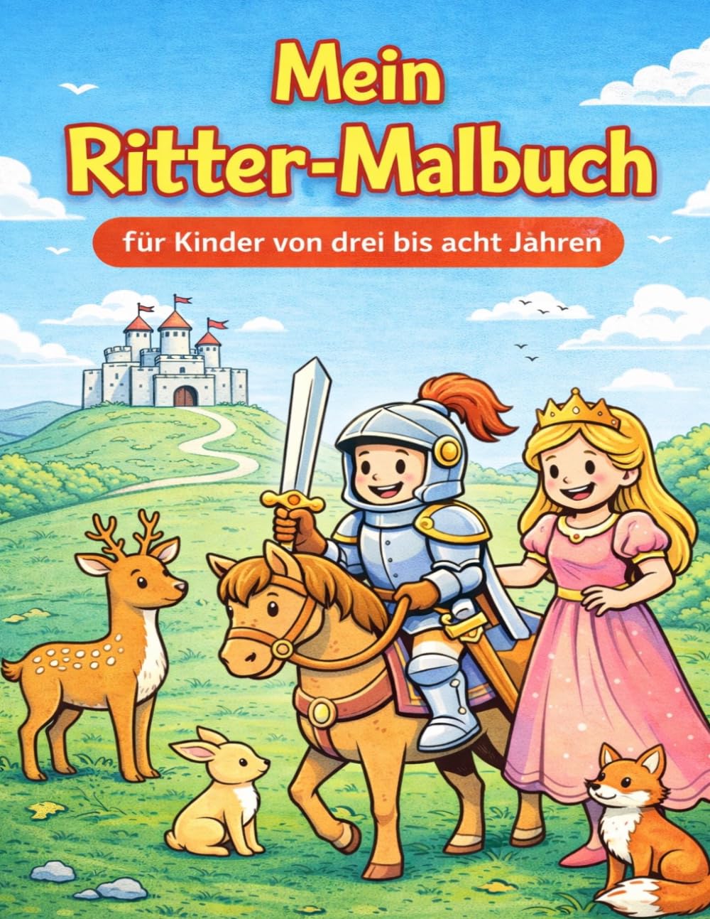 Mein Ritter Malbuch: Für Kinder von drei bis acht Jahren