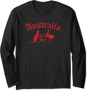 Australia Kangaroo Emblem Australian Pride Long Sleeve T-Shirt