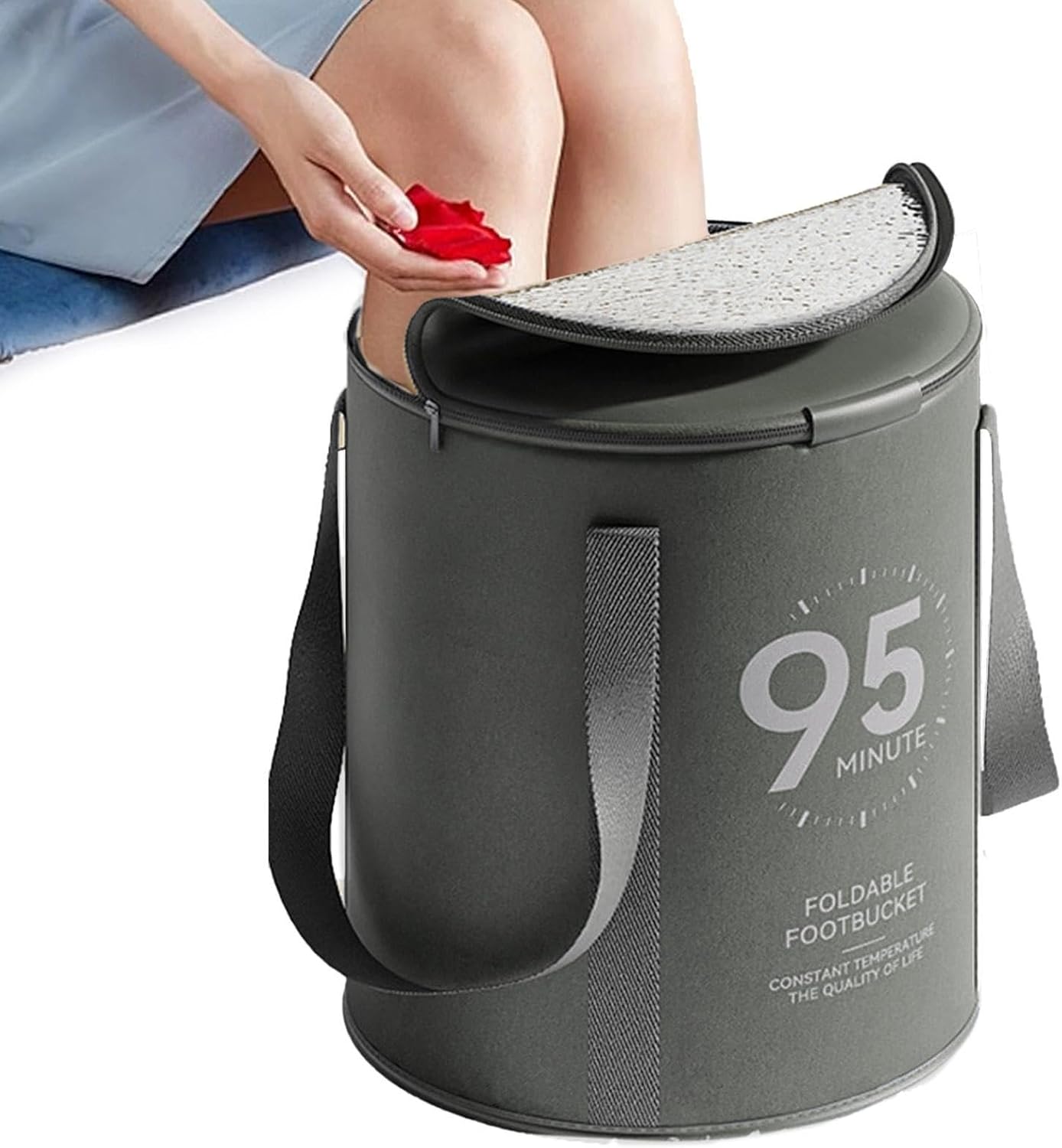 Foot Bath Basin Bag, Foldable foot tub with Handles