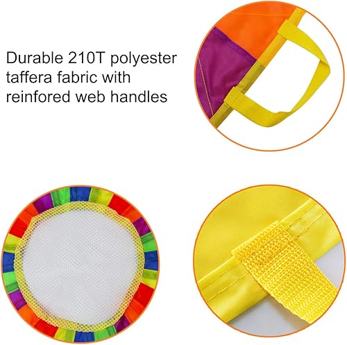 Miniatura 5 de Sonyabecca Parachute for Kids 6 Feet 20 Feet with 9 Handles 24 Handles Tent Game Toy for Kids