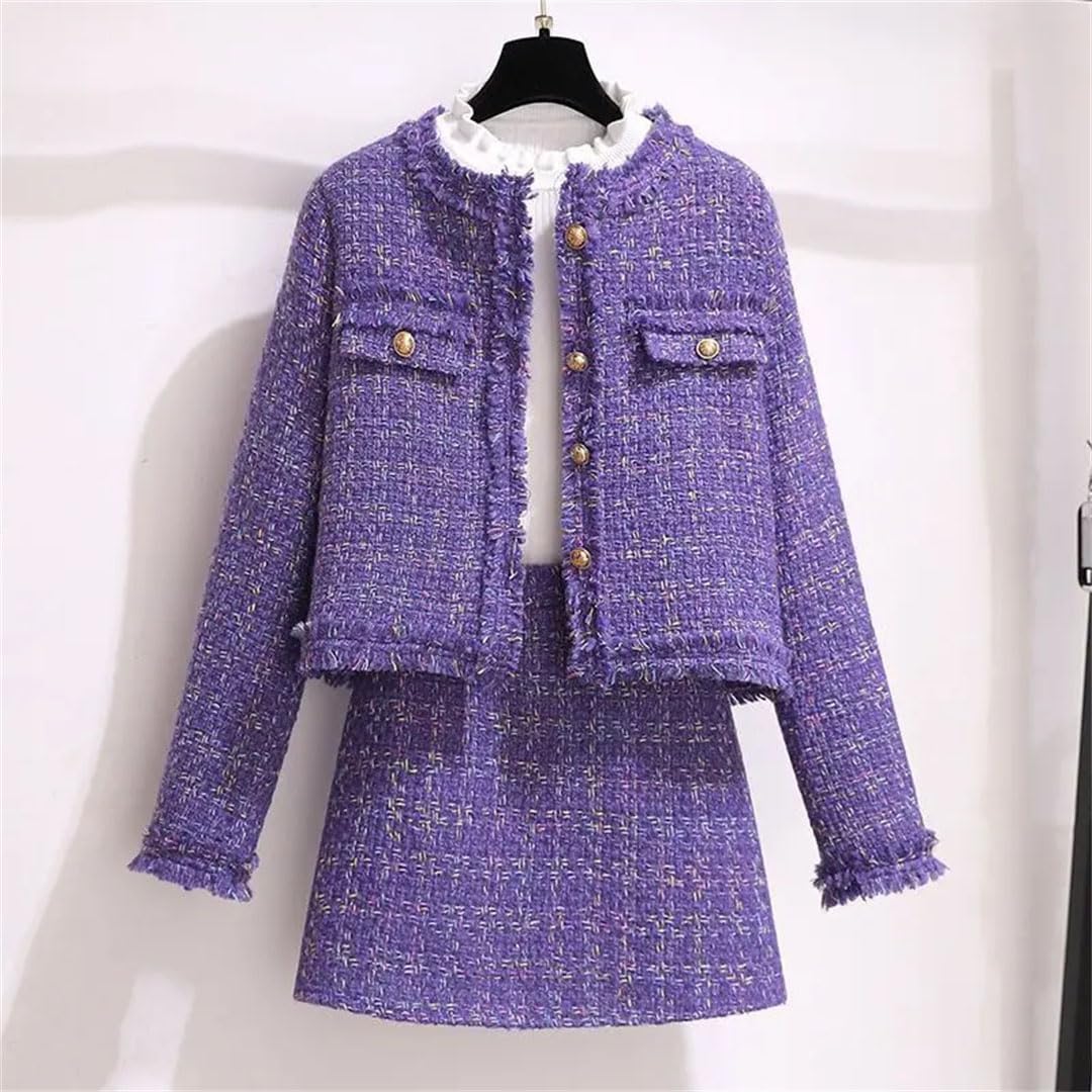 Women's Suit Jacket Skirt Set Spring Elegant Top A-Line Two-Piece