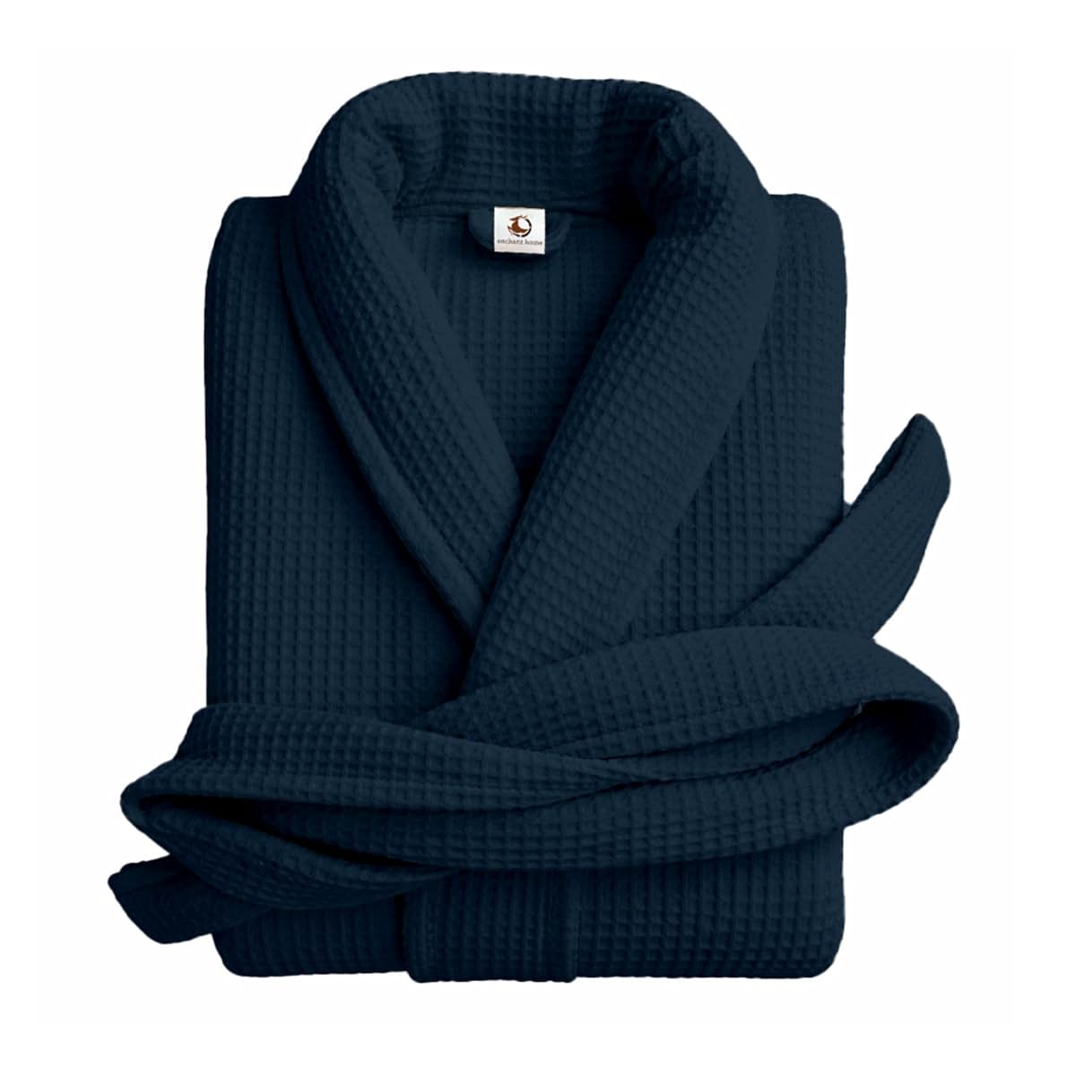 Navy Blue bathrobe: Enchant Home Cotton Waffle Bathrobe – Navy Blue