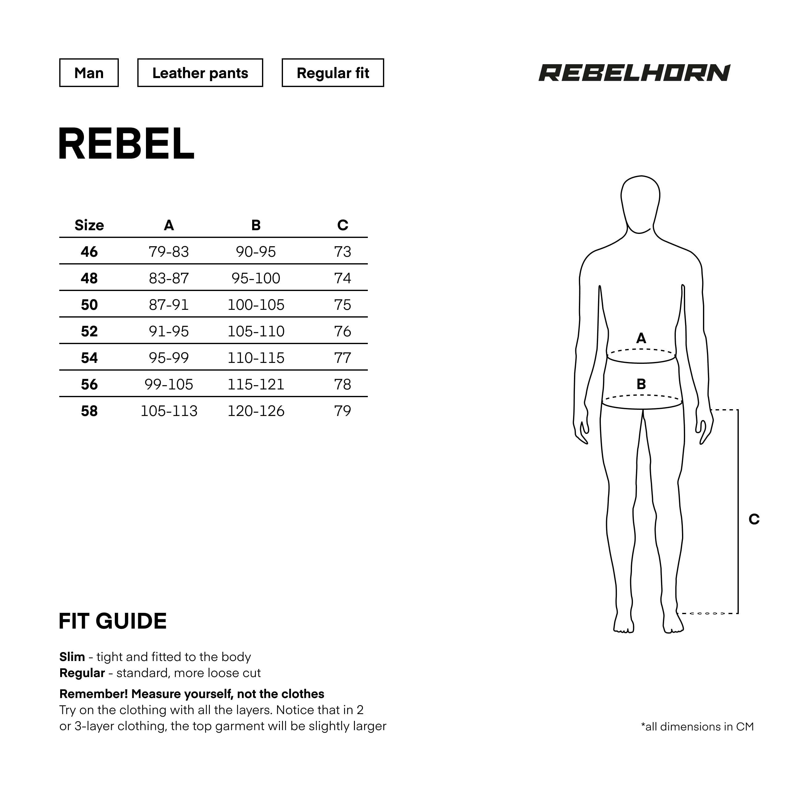 REBELHORN Rebel Pantaloni da Moto Uomo | Pelle | Protezioni per Ginocchia, Fianchi e Coccige | Slider Ginocchio Intercambiabili | Pannelli Forati | Taglie Fino alla 58