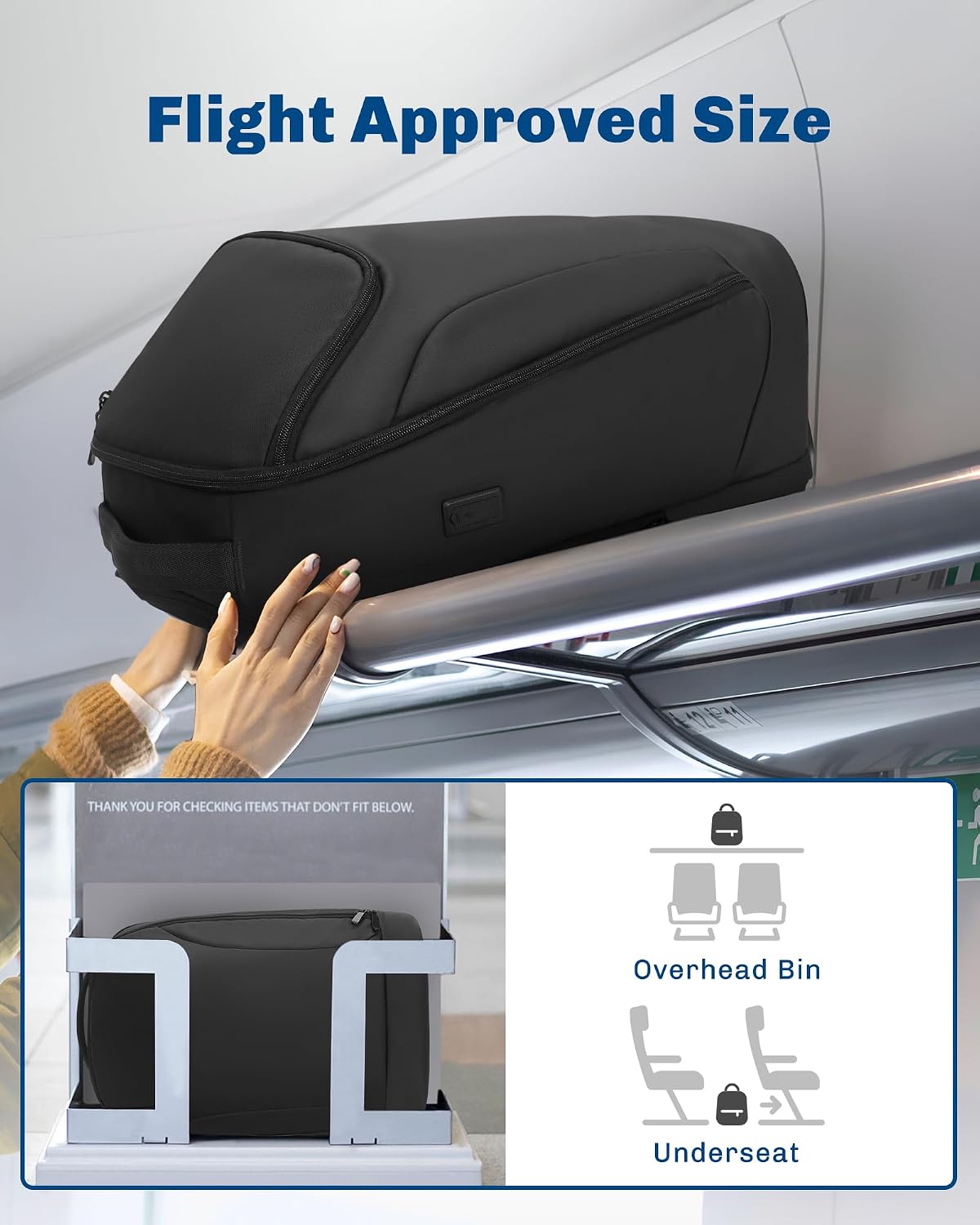 Hynes Eagle 25L Laptop Backpack for 16 Inch Travel Workday Backpack with USB-C Charging Port Business Daypack for Men Women Black