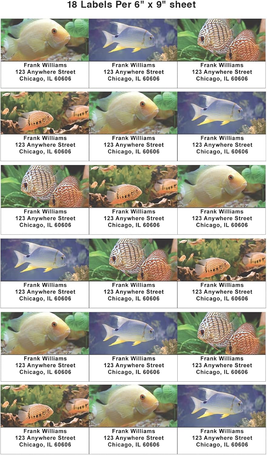 Tropical Fish Address Labels