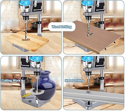 Drill Bench Press Stand, Universal High Accuracy Stability Bench Workstation Clamp Drill Press Stand Workbench Repair Multi-functional Adjustable Tool Drill Press Support Stand