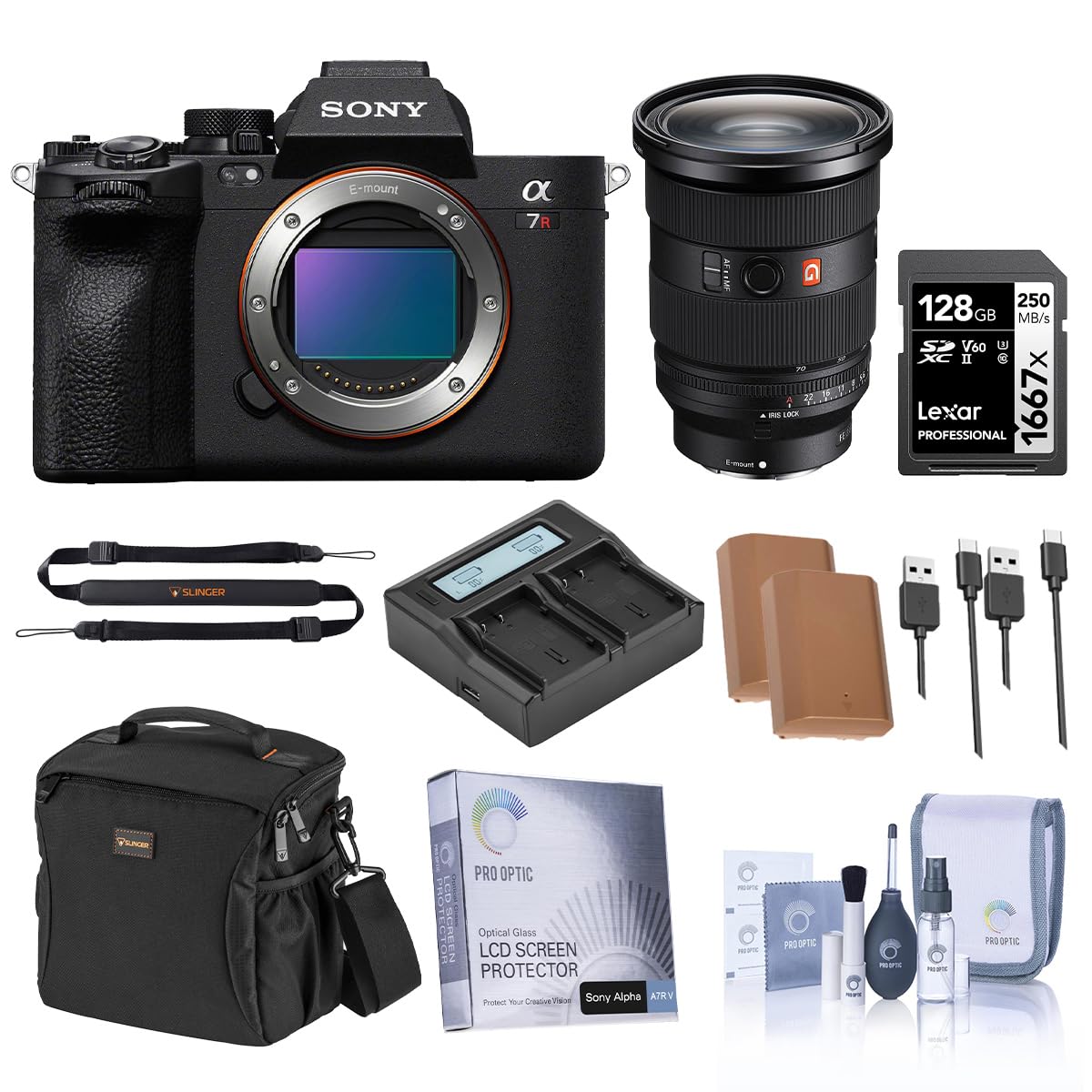 Sony Alpha a7R V Mirrorless Camera with FE 24-70mm f/2.8 GM II Lens, Bundle