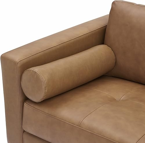 Miniatura 8 de Naomi Home Mid-Century Top Grain Genuine Leather Loveseat, Love Seat Sofa, Love Seats Furniture for Small Spaces, Modern Loveseats Sofas for Living