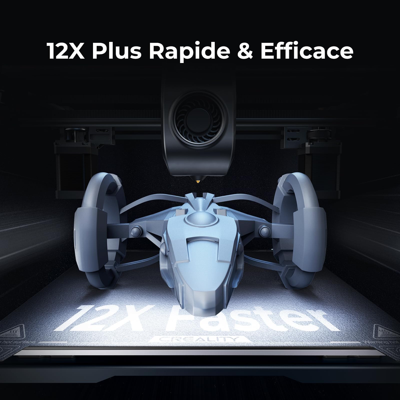 Creality Official K1 Max Imprimante 3D, Haute Vitesse 600mm/s Max avec Mise à Niveau Automatique, Double Refroidissement, Fonction AI Intelligente, Taille d'impression (300x300x300mm)