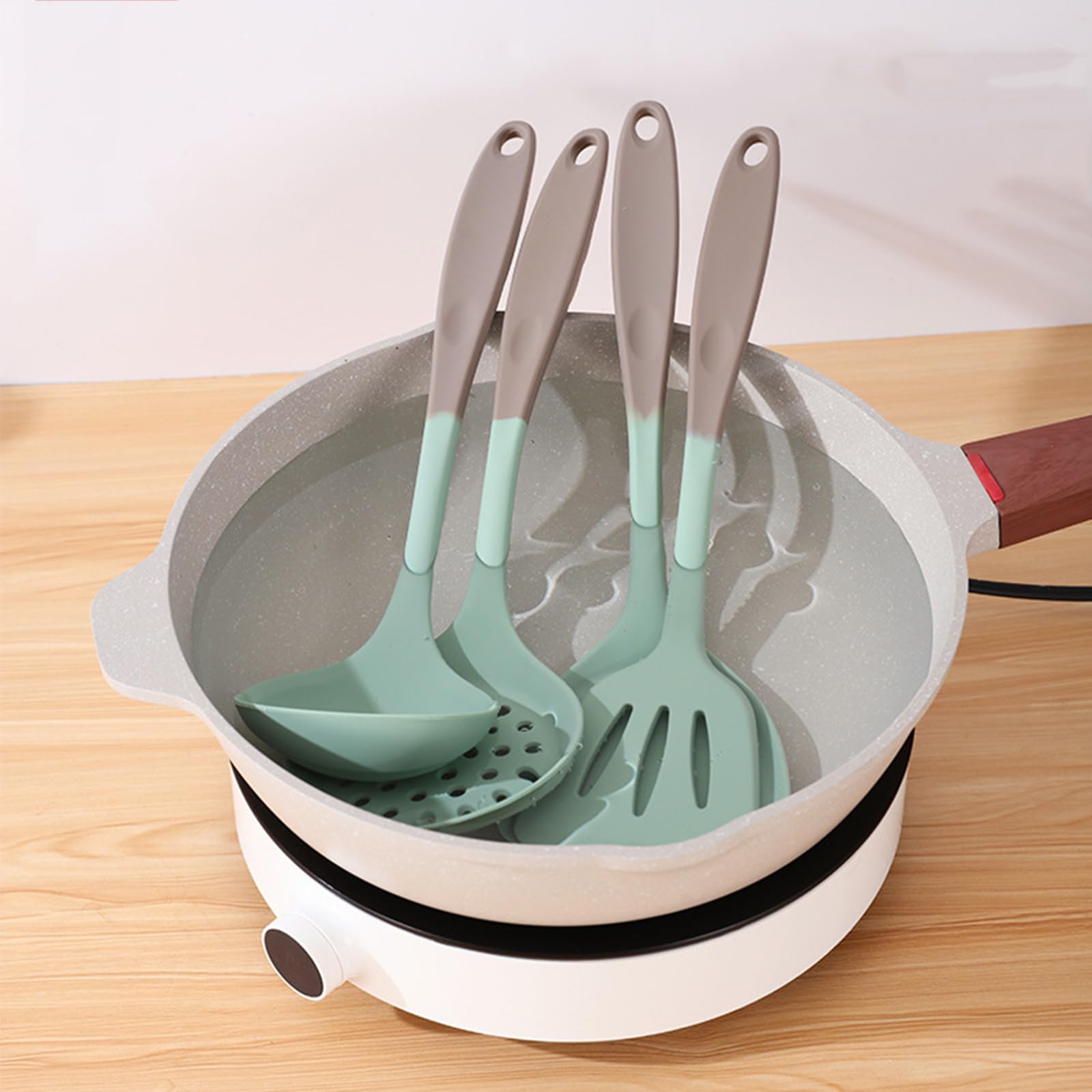 Juego De 4 Utensilios De Cocina De Silicona, Antiadherentes Y Resistentes Al Calor,Juego De Utensilios De Cocina,Kit De Utensilios De Cocina De Silicona