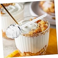 Vista 6 de Varita de cristal para remoción de miel de 5.34 pulgadas, cuchara portátil para jarabe de mermelada, varita para agitar, tarro de miel transparente