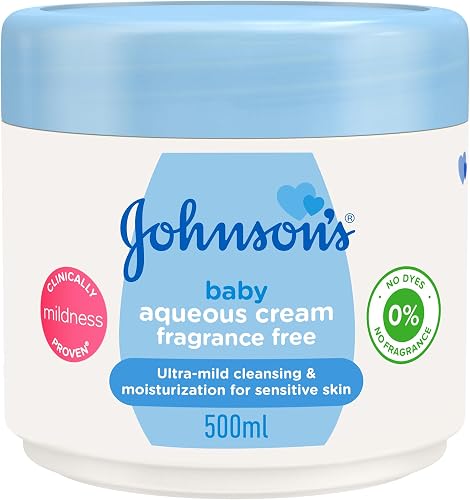Johnson's Baby Aqueous Cream, Fragrance Free, 500ml