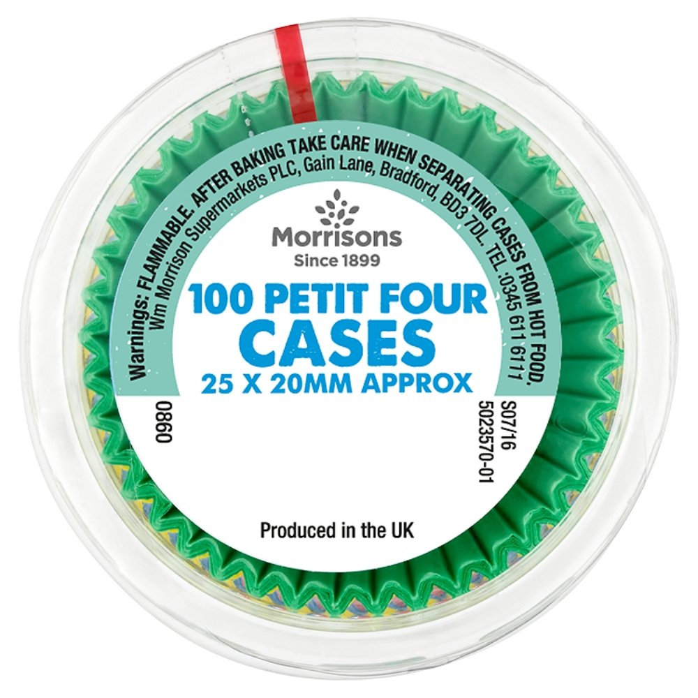 Morrisons Petit Four Paper Cases, 100 gCompact by Design (Certified by Amazon)