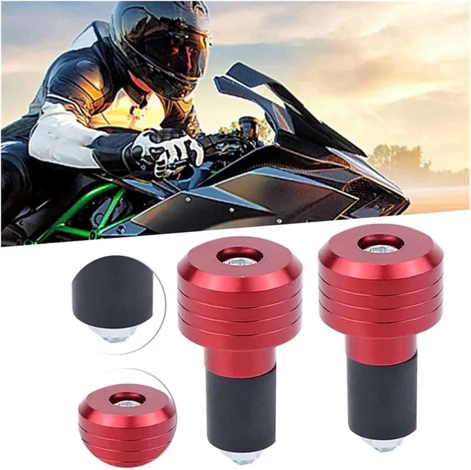 Motorcycle Handlebar End Plug Motorcycle Bar End Plugs Alloy Handlebar Grips Caps Plug Handle Slider Caps Weight For Motorbike