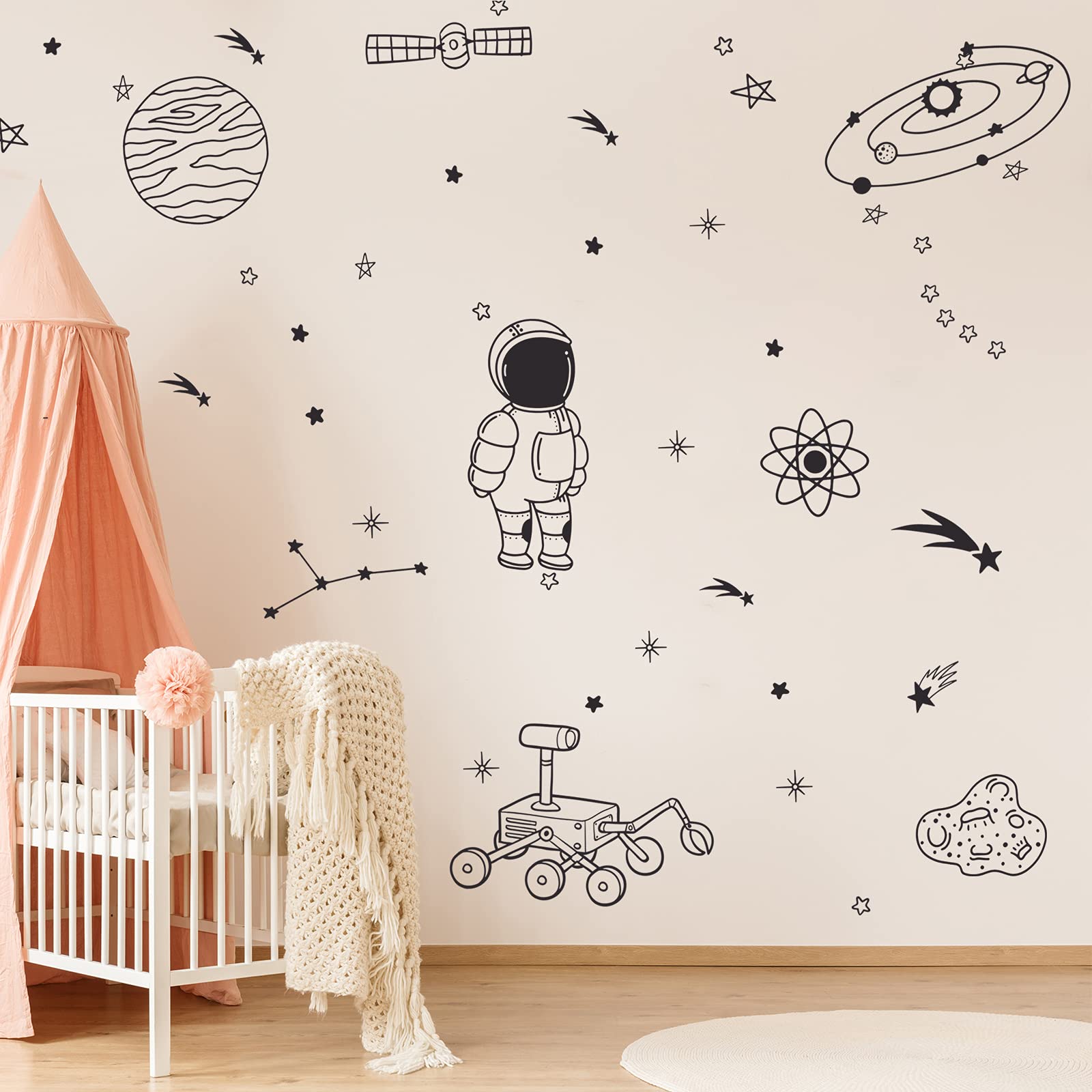 Estrellas Techo Habitación Niños Pegatinas De Pared De Nave Espacial Y  Planetas - Tamaño Grande Para Dormitorio Infantil | Decoración Divertida  Pegatinas Pared, image size:1600x1600