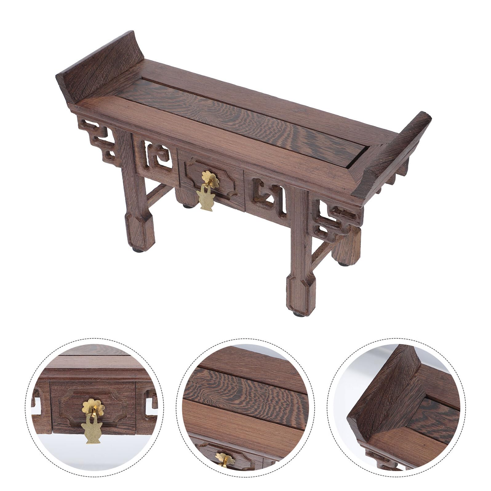Soporte de Madera para Exhibición de Figuras y Adornos, Resistente Buena Textura, Adecuado para Cafeterías y Mesas, Estilo Rústico y Chic