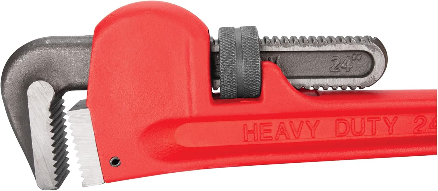 Performance Tool W1133-24B Heavy-Duty Adjustable Straight Pipe Wrench, 24-inch