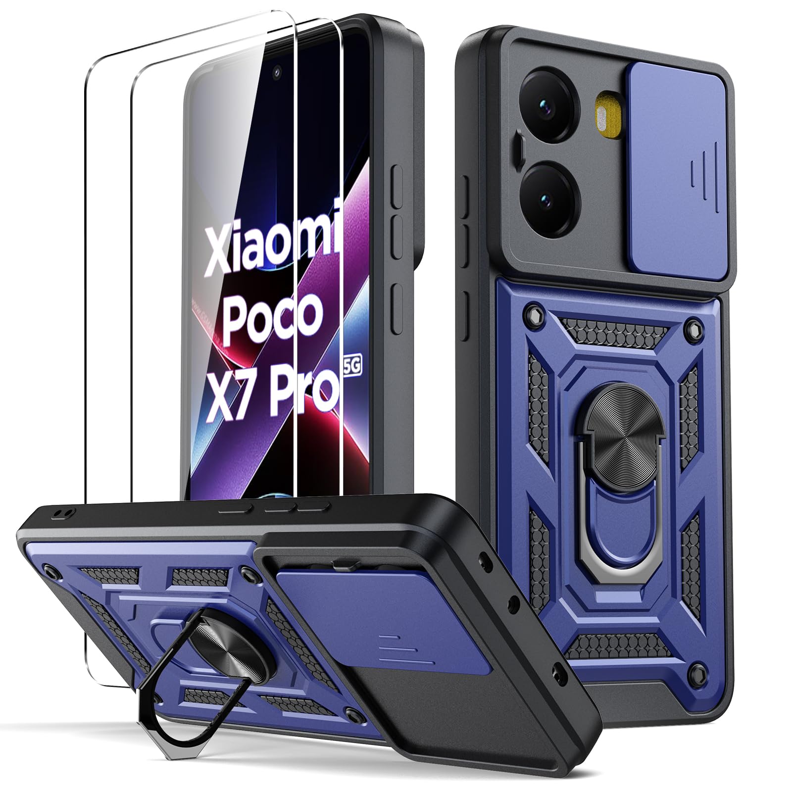Cover LeYi Per Xiaomi Poco X7 PRO 5G Con Vetro Temperato - 2 Pezzi