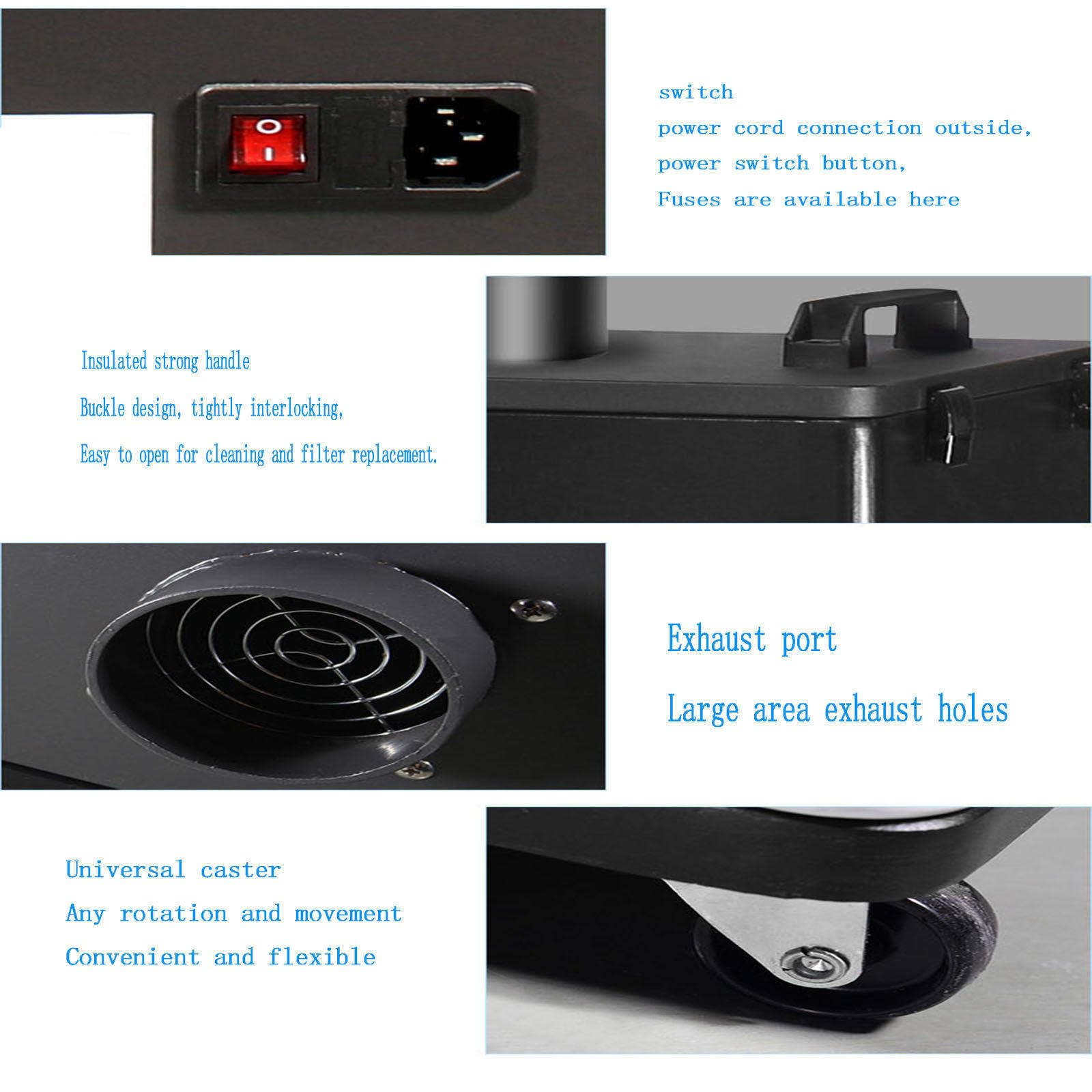 Purificador de humo de estaño para soldadura industrial Ventilador de humo de soldadura móvil Colector de polvo para fumar pequeño,A