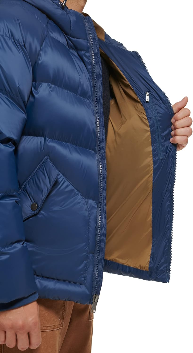 DOCKERS Men's Dockers Men's Recycled Quilted Hooded Puffer Jacket