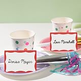 Avery Customizable Name Tags, 2-1/3" x 3-3/8", White with Red Border, 100 Removable Name Badges (05143) – view 5