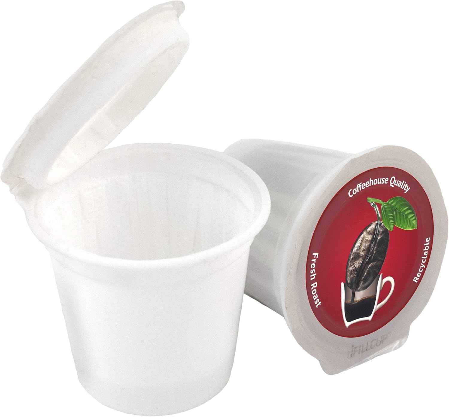 iFillCup Pods-48 Red fillable single-serve coffee pods for use in Keurig brewers. Fill your own fresh coffee in these airtight pods for a great tasting brew.