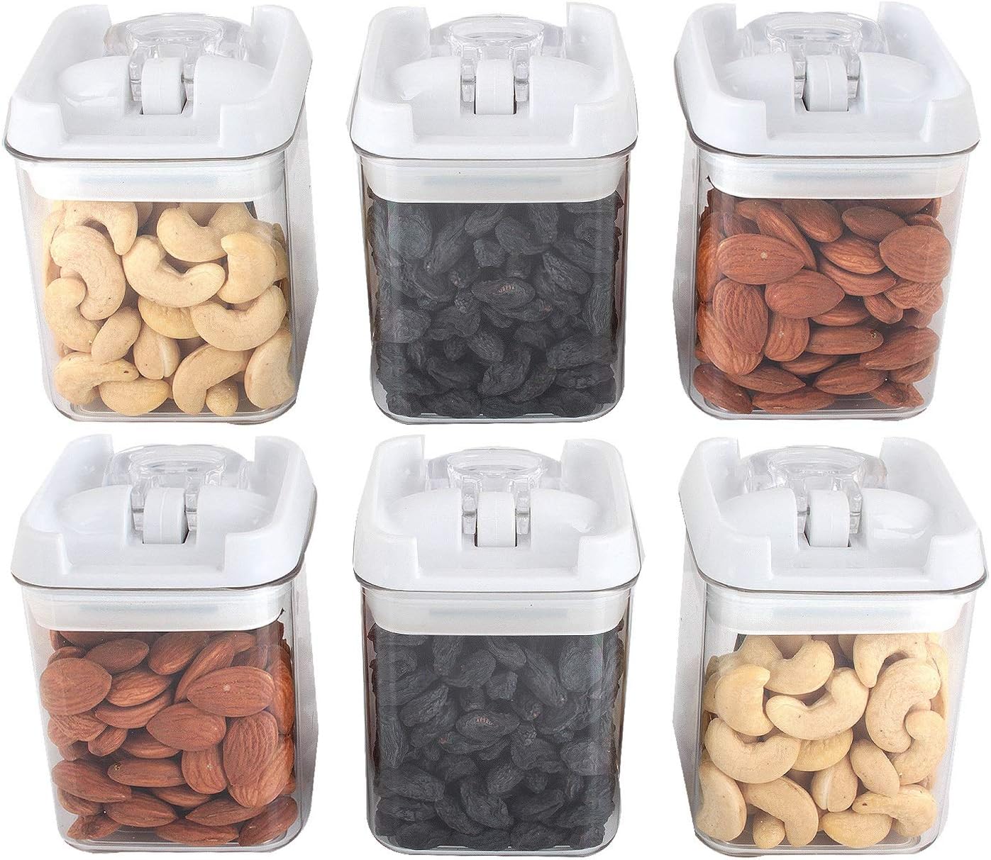 Chefstar Plastic Container - 250 Ml, 6 Pieces, White