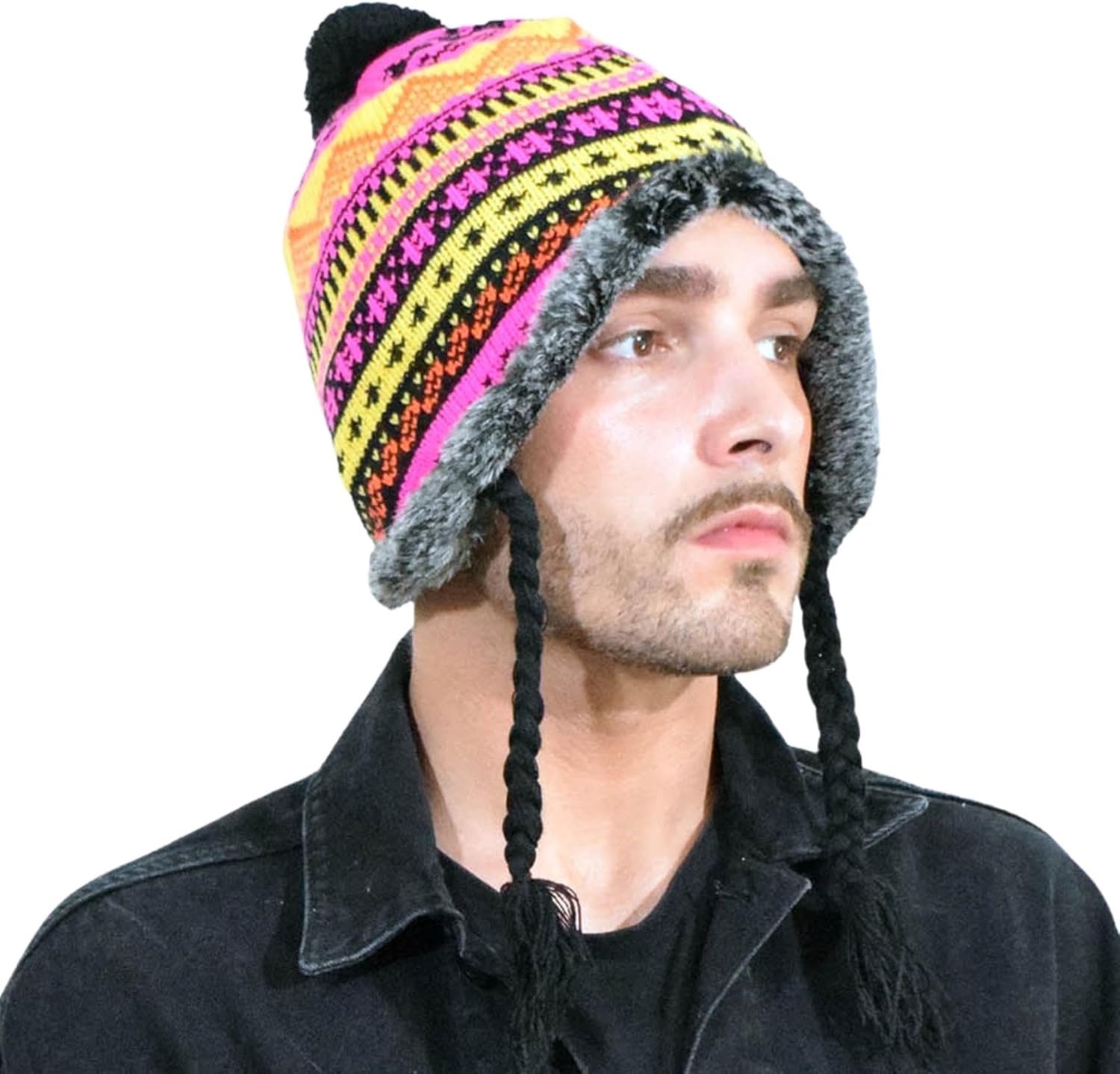 Stampa Con Silhouette Di Babbo Natale In Berretto Rosso Fiocchi Di Neve Componente Di - Foto 9