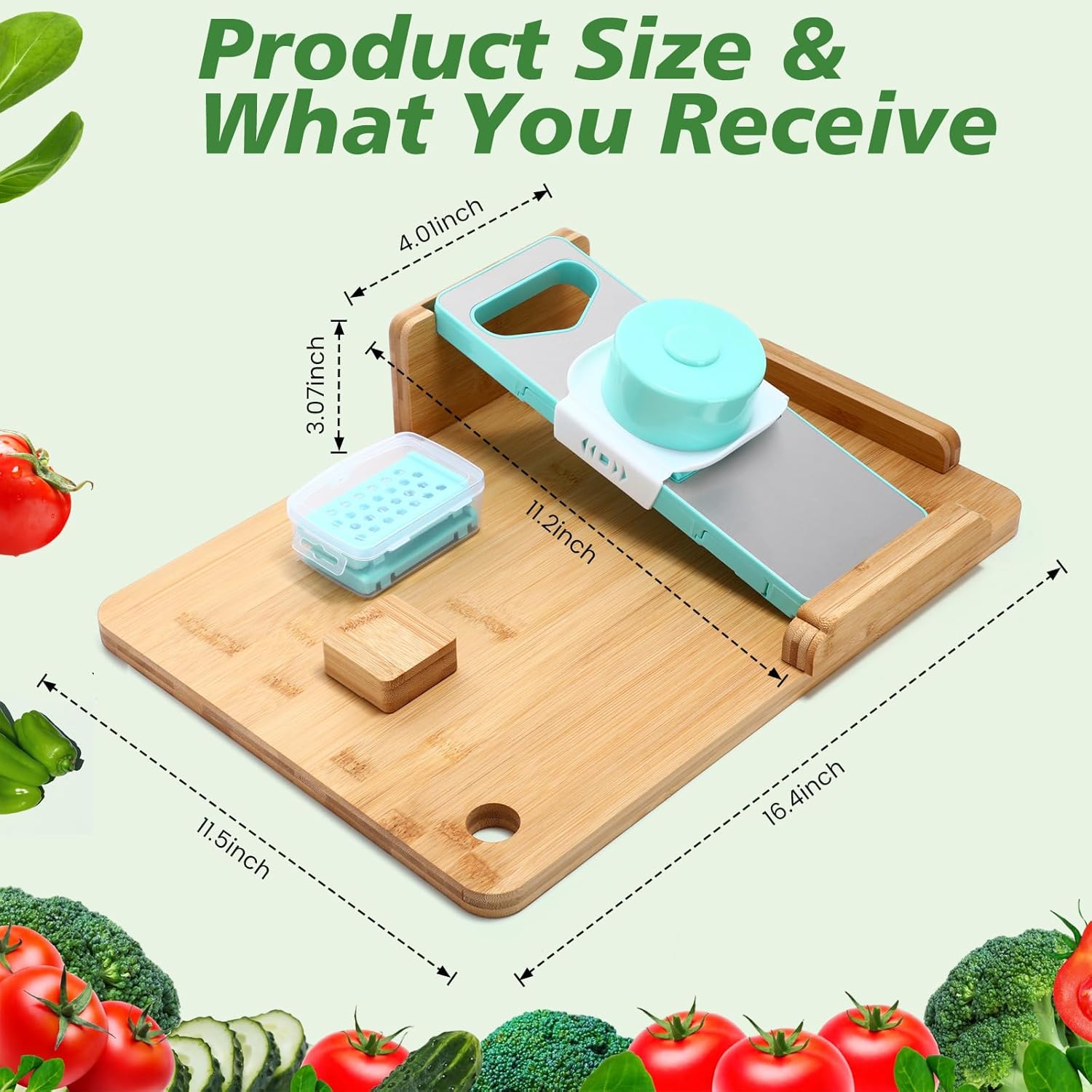 One-handed Cutting Board Non-slip Adaptive One Handed Equipment with Bread Stop Steel Spikes and 6 Interchangeable Blades Adaptive Kitchen Chopping Board Ideal Gift for Seniors Disabled Stroke