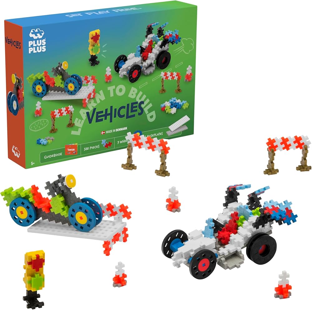 PLUS PLUS 9607011 Yaratıcı Yapı Taşları, Araç Seti, PlusPlus Go