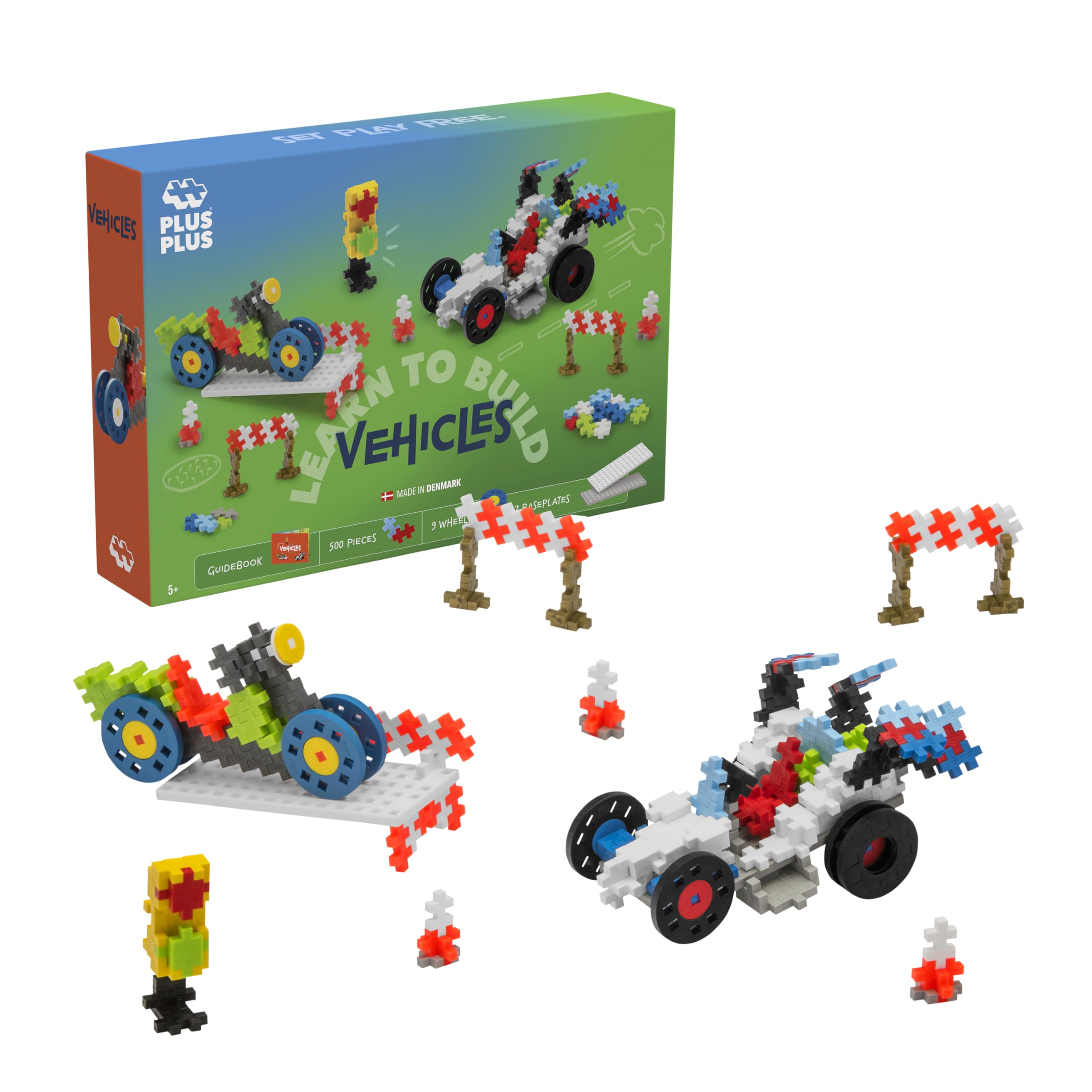PLUS PLUS BIG - Open Play Set - 600 Piece in Storage Tub- Basic Color Mix, Const