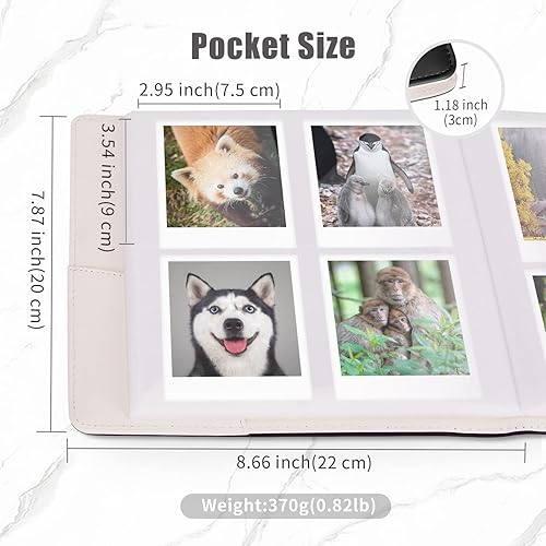 Miniatura 4 de Phetium Álbum de fotos de 256 bolsillos para Fujifilm Instax Mini, Instax Square, cámara Polaroid, libro de álbumes para cámaras instantáneas Mini