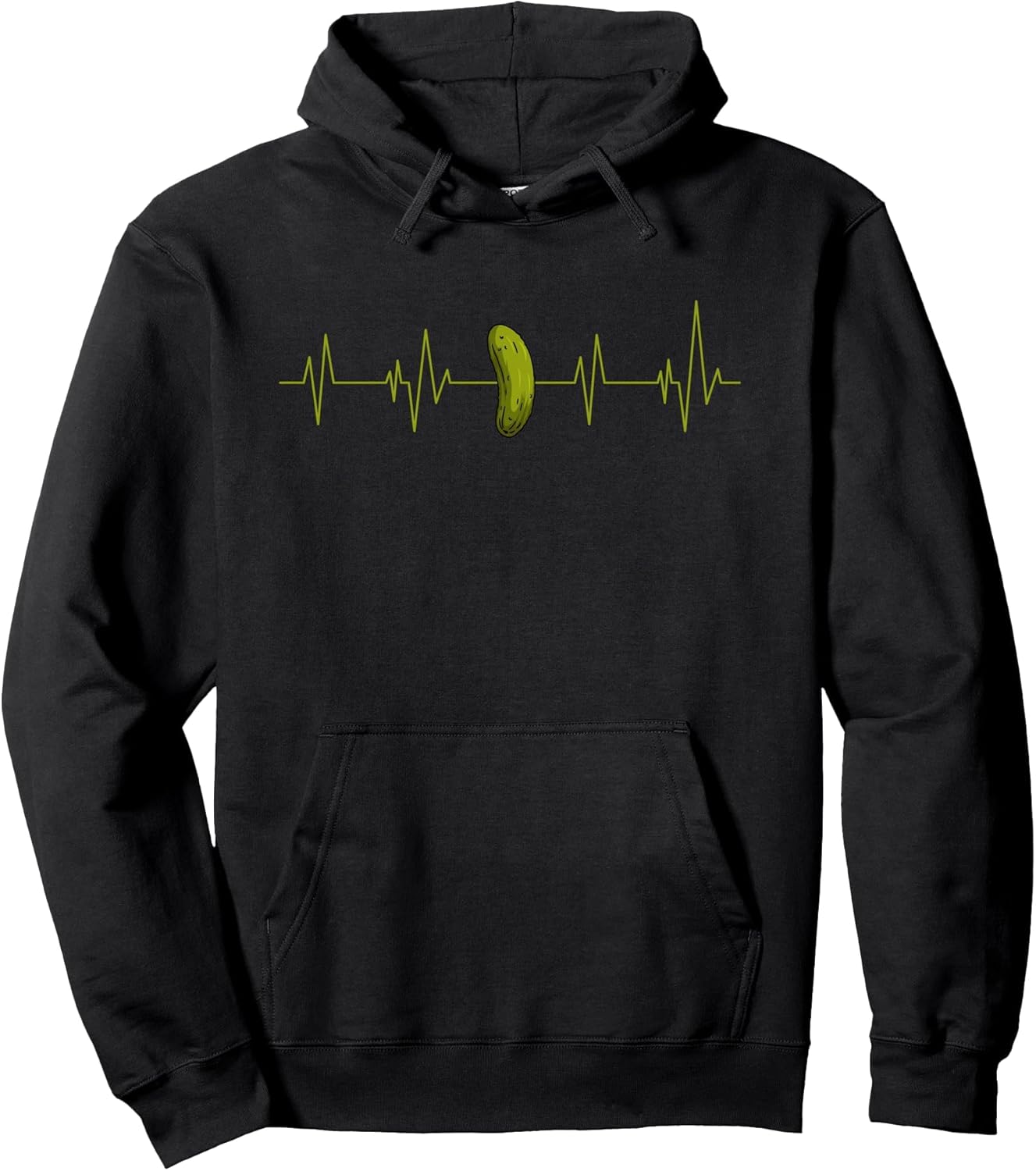 Cucumber Pickle Lover Heartbeat Pullover Hoodie