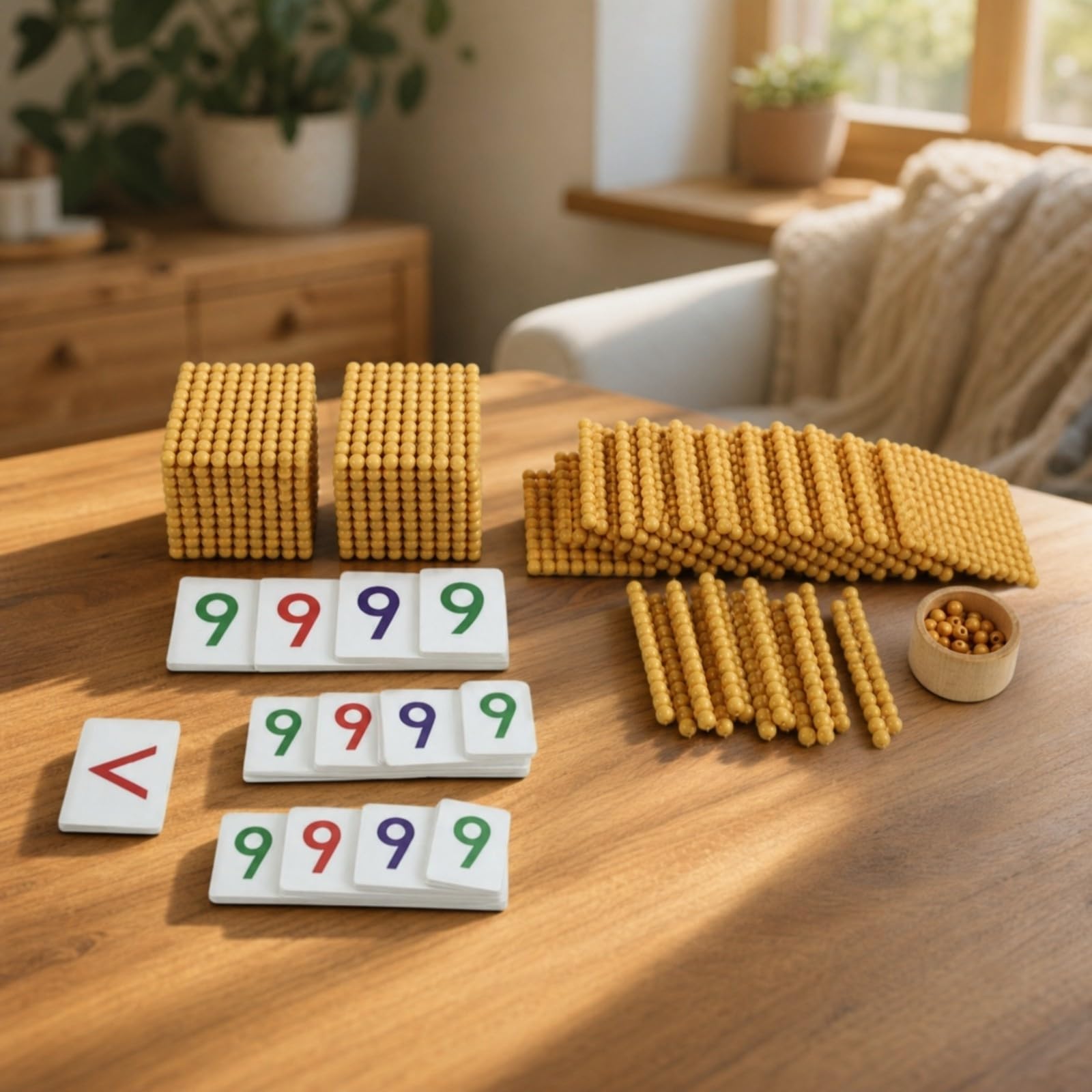 Child-Centered-dezimalsystem-mathematikspiel Mathematisch Mathe-Lernspiel mit Mathekarten Anschaulich Zählspiel mit für Homeschool-Eltern