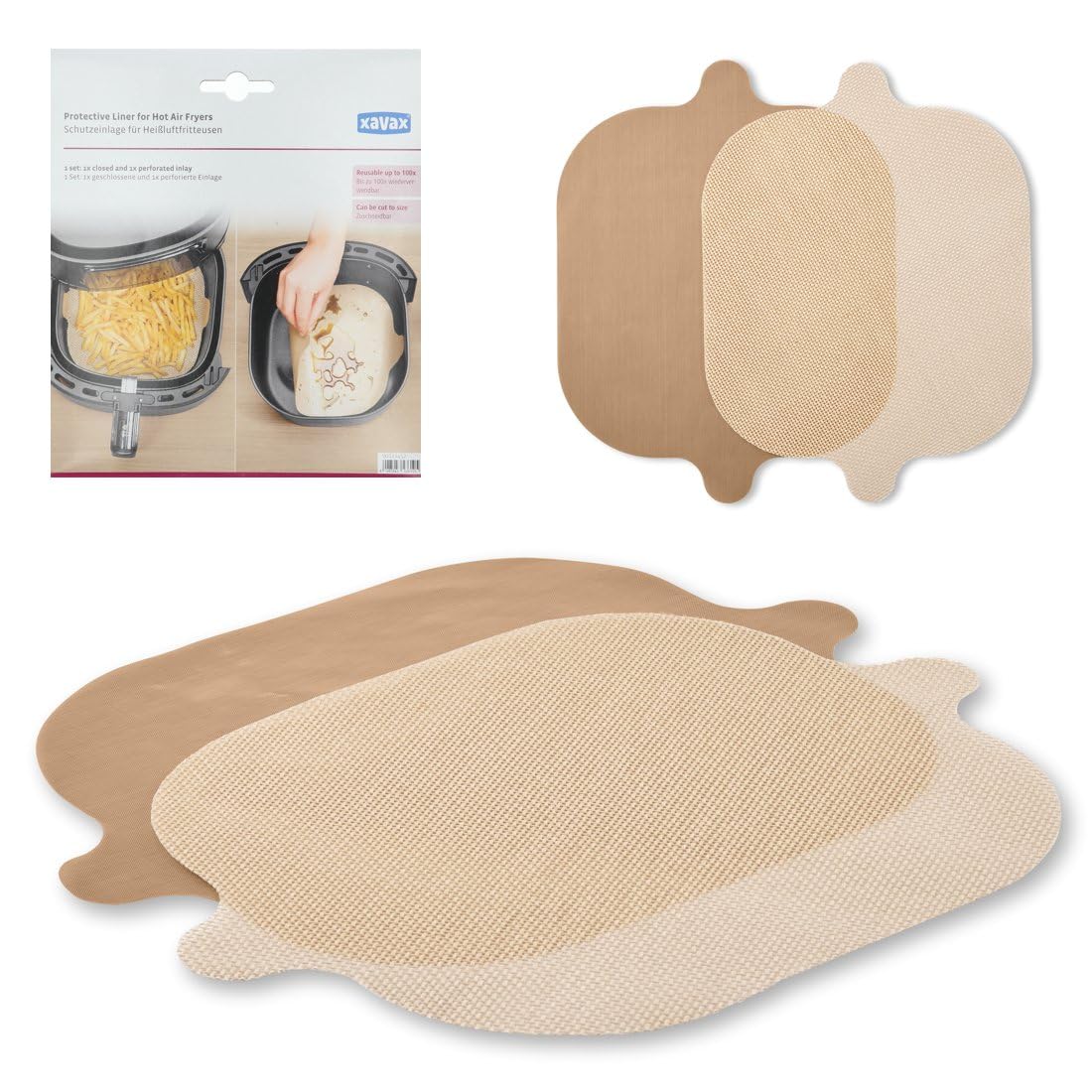 Protective Insert for hot air fryers, Non-Stick, can be Cut to Size, Square