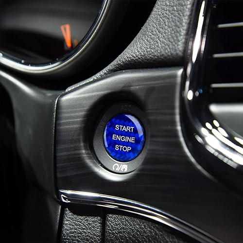 Miniatura 5 de Compatible con panel de botón de arranque y parada de motor interior de fibra de carbono, accesorios de automóvil para Jeep Grand Cherokee 2014 2015