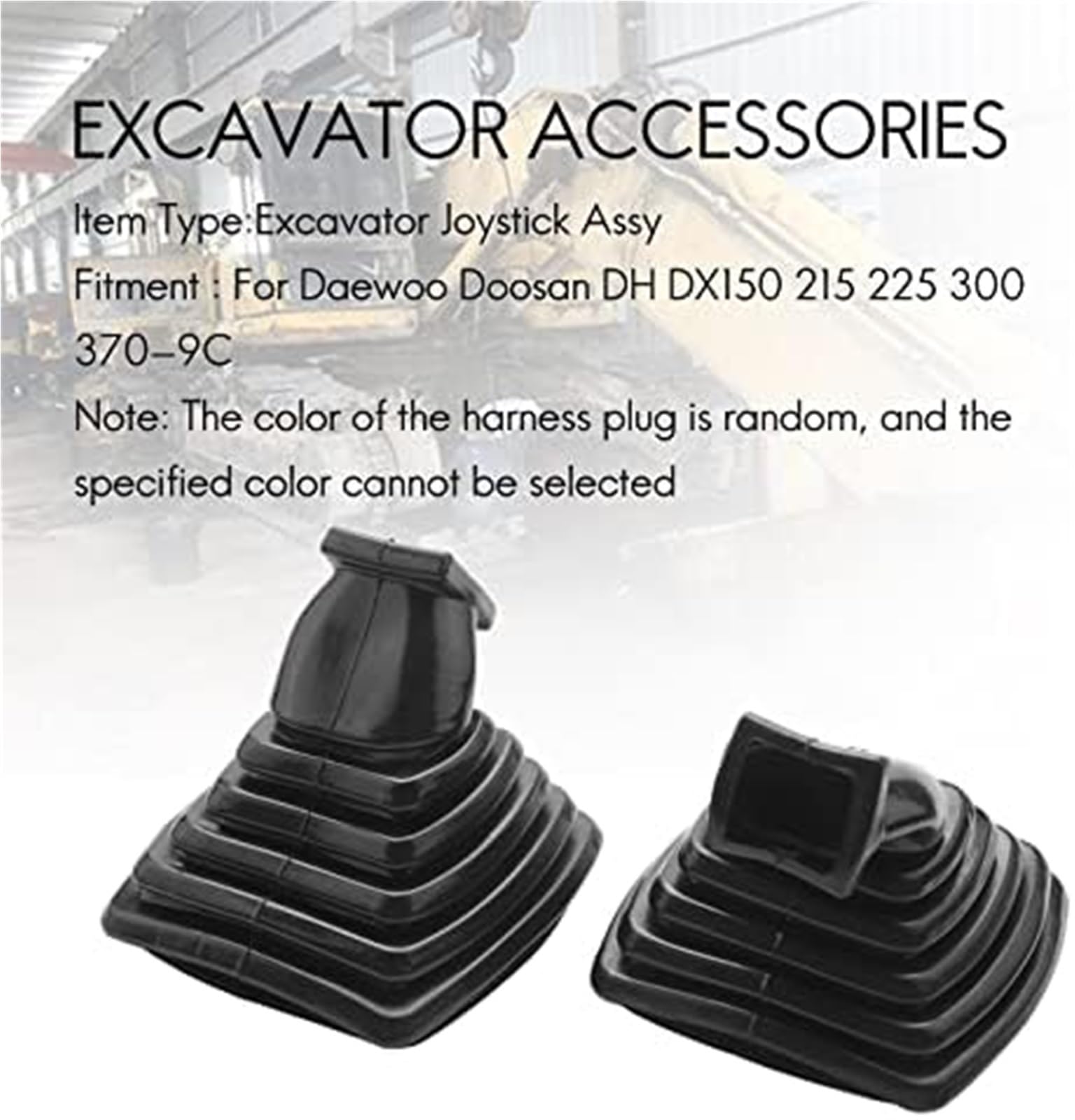 2 szt. L+R 3 przyciski koparki joystick zespół uchwyt koła zębatego z, dla Doosan DH DX150 215 225 300 370-9C, czarny, 500138302 Zamienny uchwyt sterujący koparką