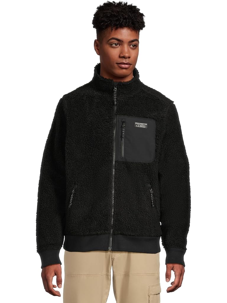 Black L.L.Bean Bean's Sherpa Fleece Jacket Regular