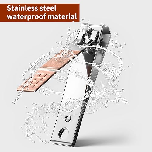 Miniatura 2 de Yaomiao Juego de 12 cortaúñas de acero inoxidable, cortador de uñas de manos y pies para mujeres y hombres (oro rosa)