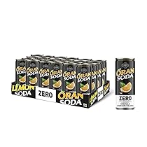Oransoda Zero | Bevanda Gassata all’Arancia Senza Zuccheri, 24 Lattine da 33 cl, Originale Aranciata Italiana con Succo di Arance Siciliane, Senza Coloranti