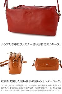 Amazon | [ダコタ] ショルダーバッグ 本革 レディース レッド DA