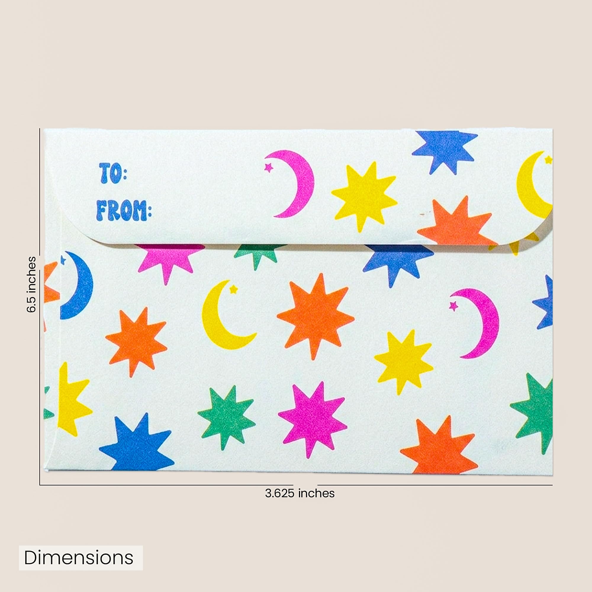 Eid Mubarak Money Envelopes – Eidee Cash Envelopes with Crescent Moon & Star Design – Eid Mubarak Gift Set of 5 – 6.5 x 3.625 Inches