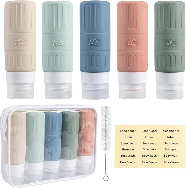 Carehabi flacon voyage silicone, 5x100 ml