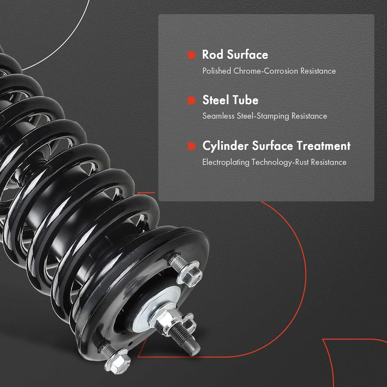 A-Premium Front Complete Strut & Coil Spring Assembly Compatible with Nissan Frontier 2005-2019 & Suzuki Equator 2009-2012, 2.5L, 2-PC Set