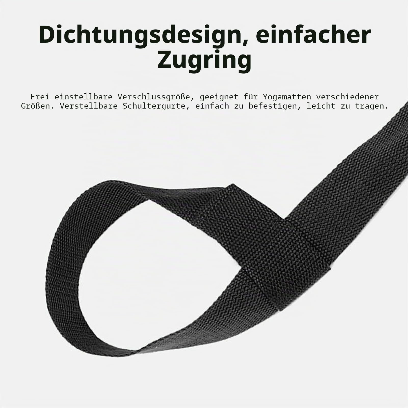 Yogamatten-Tragegurt – Yogamatten-Trageriemen, rutschfestes Stretchband, verstellbar, Mattenhalter, Mehrzweck-Yogamatten-Tragegurt für Yogamatte, Schwarz , 21.65x0.98 inches