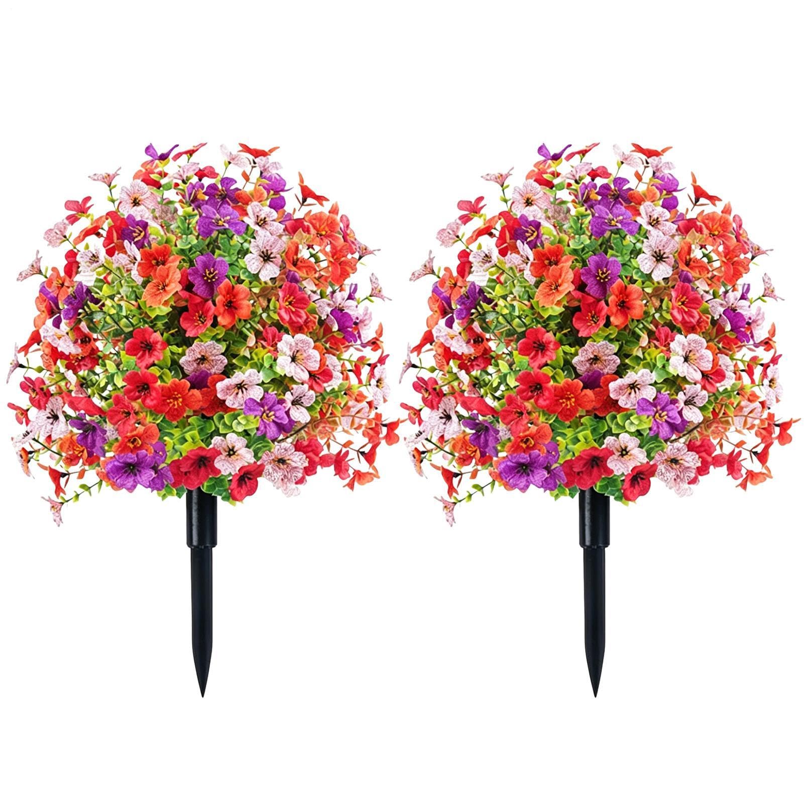 Fleurs de pétunia artificielles faible entretien 56cm pour décorer sans arroser