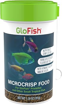 GloFish Microcrisp Food Nutritionally Complete Food for Small Tropical Fish, 1.38 Ounces